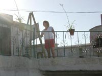 painting on the terrace